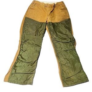Saftbak Pants Mens 30x28 Brown Canvas Hunting Brush Guard Nylon Water Resistant